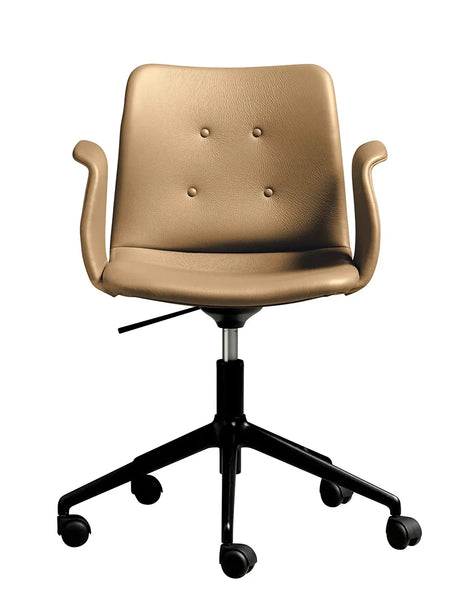 Primum Chair 5 Star Swivel m. Hjul fra Bent Hansen - Zenso 261 / Sort pulverlakeret aluminium - Jacobsen Plus