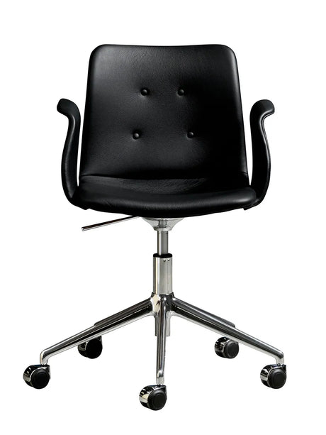 Primum Chair 5 Star Swivel m. Hjul fra Bent Hansen - Zenso 207 / Poleret aluminium - Jacobsen Plus