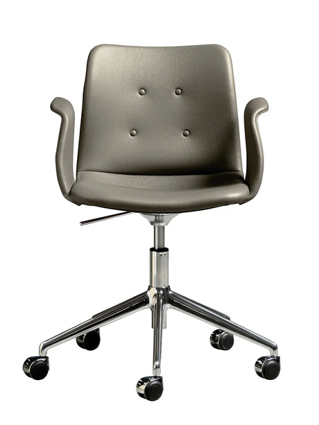 Primum Chair 5 Star Swivel m. Hjul fra Bent Hansen - Zenso 214 / Poleret aluminium - Jacobsen Plus