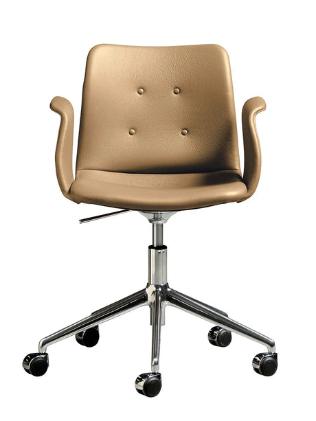 Primum Chair 5 Star Swivel m. Hjul fra Bent Hansen - Zenso 261 / Poleret aluminium - Jacobsen Plus