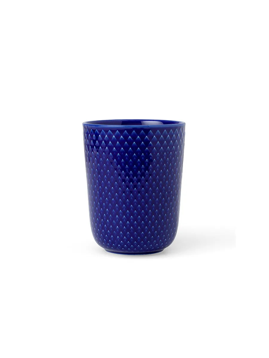Rhombe krus, mørk blå fra Lyngby Porcelæn