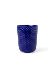 Rhombe krus, mørk blå fra Lyngby Porcelæn
