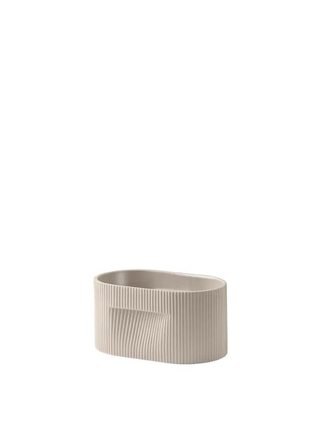 Ridge Planter, beige fra Muuto - H 13 cm - Jacobsen Plus