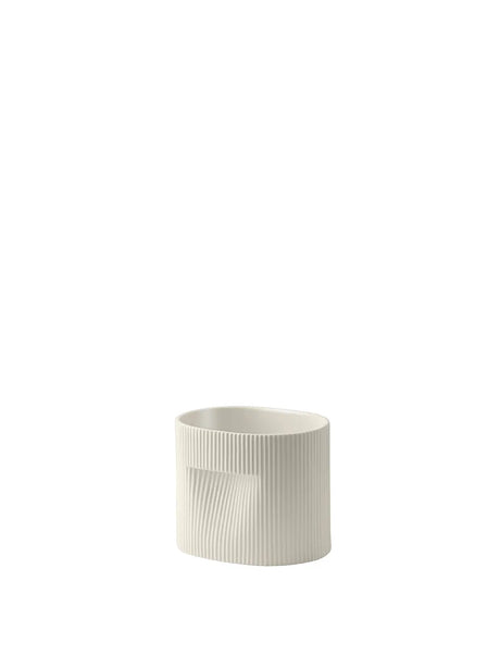 Ridge Planter, off white fra Muuto - H 15 cm - Jacobsen Plus