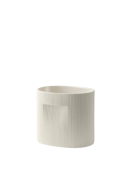 Ridge Planter, off white fra Muuto - H 24 cm - Jacobsen Plus