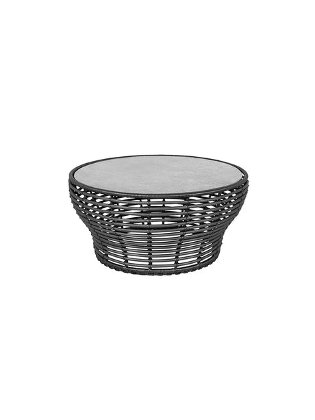 Basket Sofabord fra Cane-line - Stor - H45 x Ø95 cm / Graphite-Fossil Grey - Jacobsen Plus