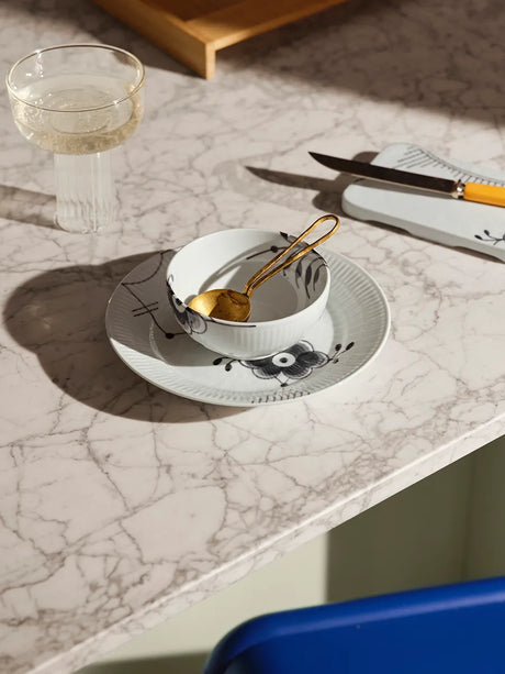 Royal Copenhagen Sort Mega Riflet, tallerken 19 cm mønster 6 - 2 - Jacobsen Plus