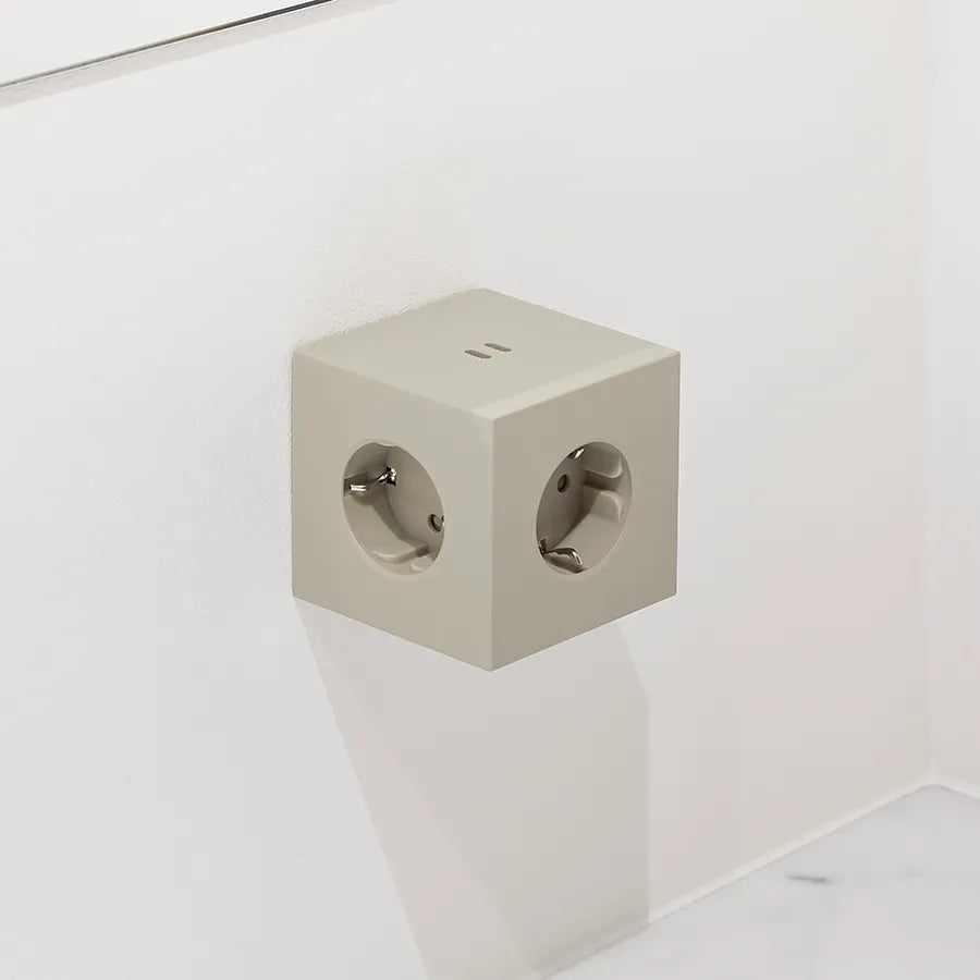 Square 2 Stikdåse med USB, beige fra Avolt - 5 - Jacobsen Plus