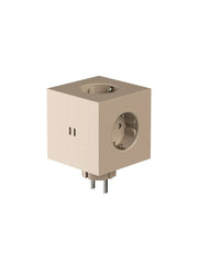 Square 2 Stikdåse med USB, beige fra Avolt