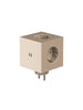 Square 2 Stikdåse med USB, beige fra Avolt