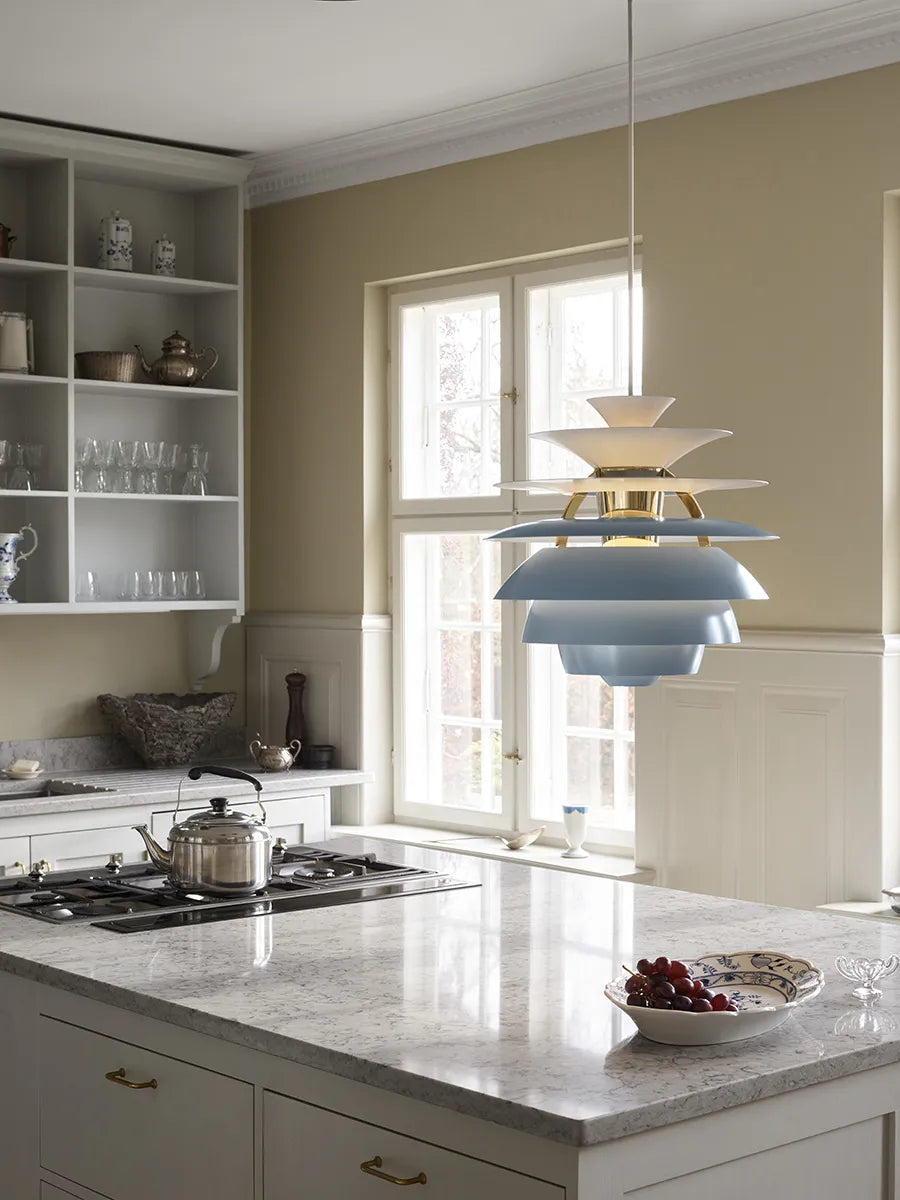 PH Snowball, dusty blue/chrome af Poul Henningsen - 2 - Jacobsen Plus