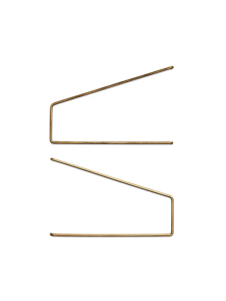 System Ultra Hyldebøjler fra DK3 - Til 2 hylder i dybde 30 cm / Messing - Jacobsen Plus