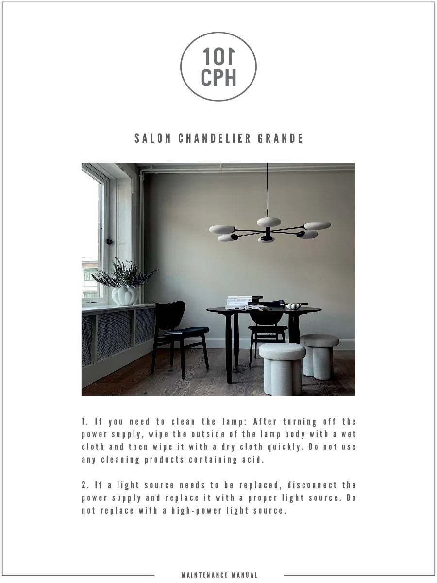 Salon Chandelier, grande opaque fra 101 Copenhagen - 6 - Jacobsen Plus