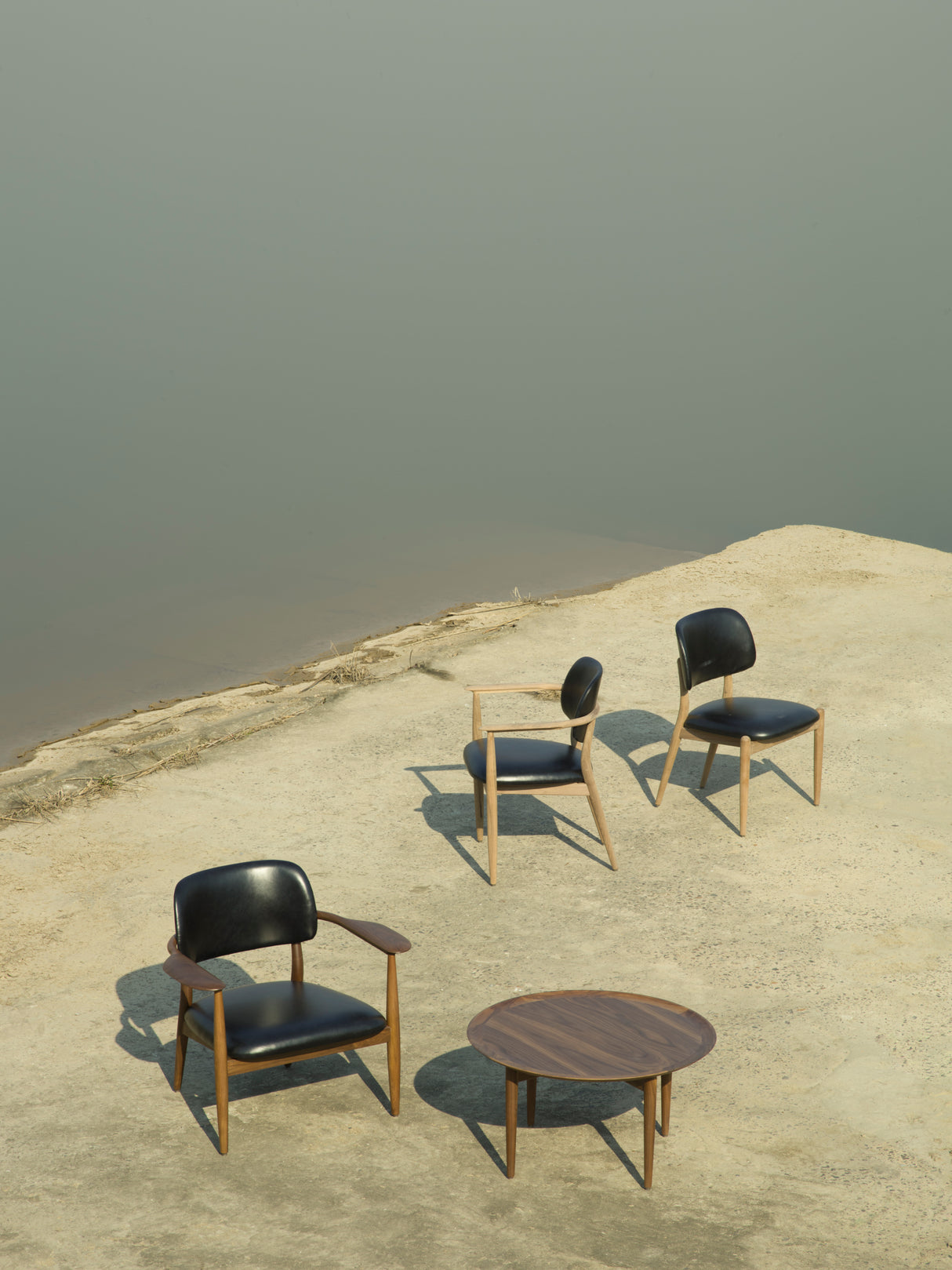 Slow spisebordsstol, eg sort læder fra Stellar Works - 3 - Jacobsen Plus