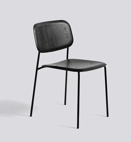 Soft Edge spisestol, stålben fra Hay - Black Powder coated Steel / Black stained - Jacobsen Plus