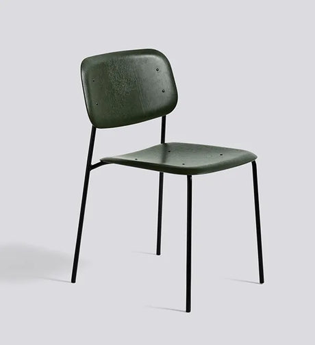 Soft Edge spisestol, stålben fra Hay - Black Powder coated Steel / Hunter stained - Jacobsen Plus