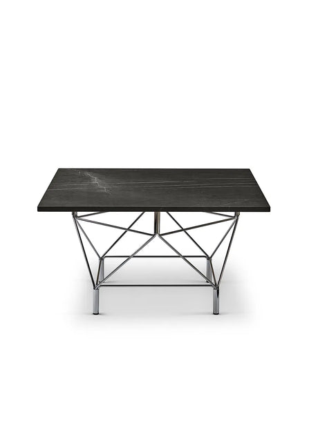 Spider Sofabord 80 x 80 cm, sort stel fra Eilersen - Kudu Grey Marmor - Jacobsen Plus