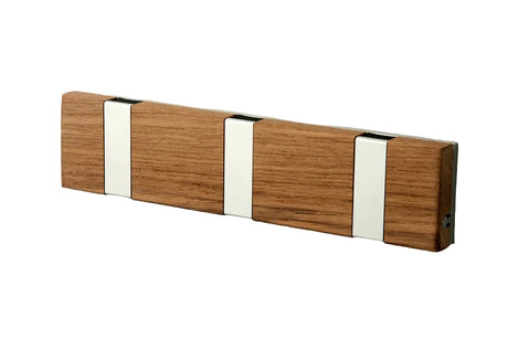 KNAX Lite 3 fra LoCa - Teak / Ubehandlet - grå knager - Jacobsen Plus