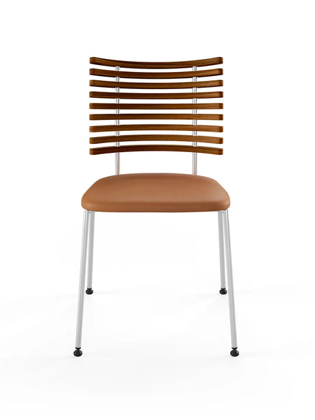 Tiger Stol, cognac læder fra Naver Collection - Valnød / Rustfrit stål - Jacobsen Plus