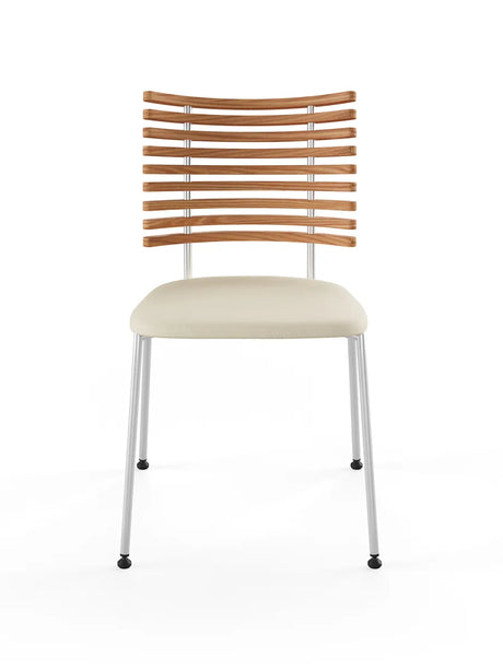 Tiger Stol, creme læder fra Naver Collection - Elm olie / Rustfrit stål - Jacobsen Plus