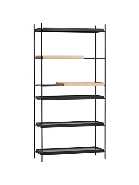 Tray Shelf, høj fra Woud - Black: 4 wide - Oak: 2 short - Jacobsen Plus