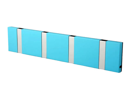 KNAX knagerække med fire knager fra LoCa - Turquoise / Grå knager - Jacobsen Plus