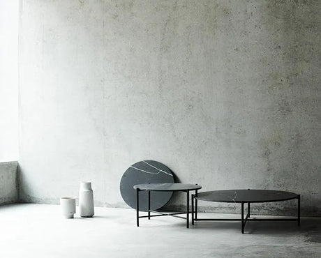 Round Coffee Table 90, sort marmor fra HANDVÄRK - 2 - Jacobsen Plus