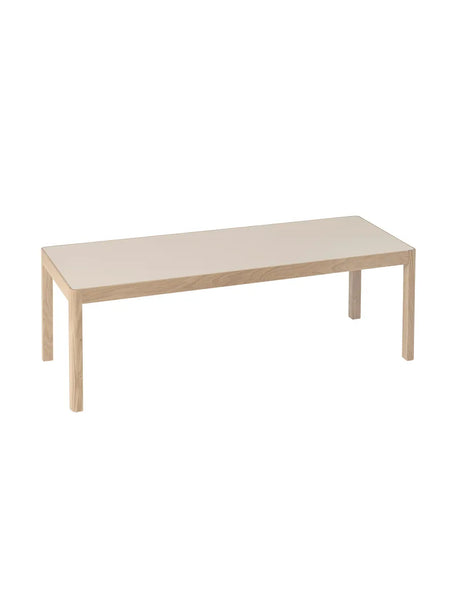 Workshop Coffee Table fra Muuto - 120 x 43 cm / Warm grey linoleum - Oak - Jacobsen Plus