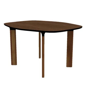 Analog Bord JH43 fra Fritz Hansen - Valnød finér / Sort / Valnød - Jacobsen Plus