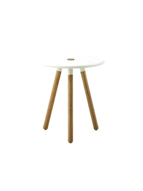 Area Sidebord/fodskammel fra Cane-line - Hvid / Ingen hynde - Jacobsen Plus