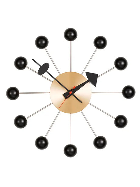 Ball Clock fra Vitra - Sort-messing - Jacobsen Plus