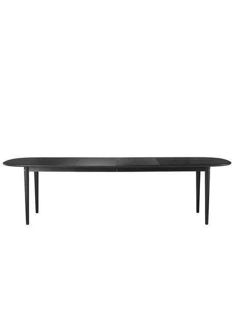 C63E Bjørk Spisebord inkl. 2 Tillægsplader, sortmalet eg fra FDB Møbler - 1 - Jacobsen Plus