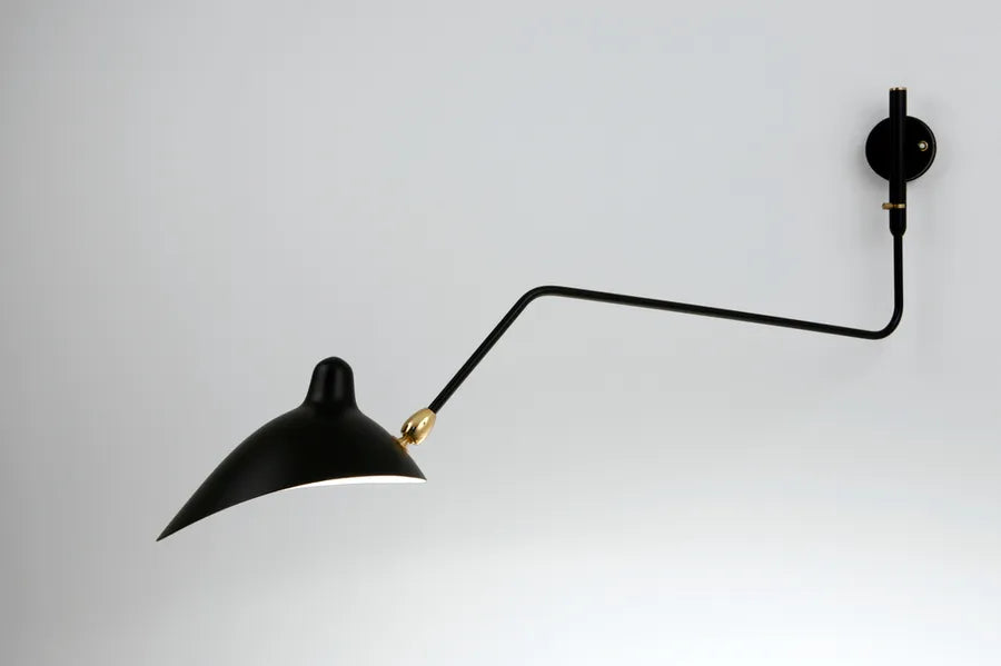 Big Wall Lamp w/1 Curved Arm af Serge Mouille - 3 - Jacobsen Plus