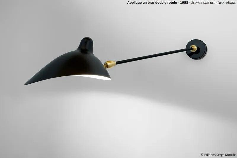 Big Wall Lamp w/1 Arm, 2 Rotula af Serge Mouille - 2 - Jacobsen Plus