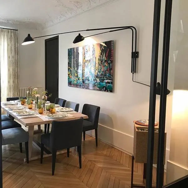 Big Wall Lamp w/3 Rotating Straight Arms af Serge Mouille - 3 - Jacobsen Plus