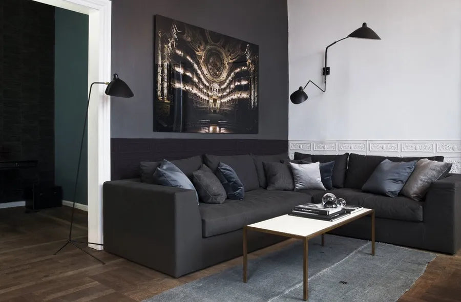 Big Wall Lamp w/2 Rotating Arms, 1 Straight, 1 Curved af Serge Mouille - 2 - Jacobsen Plus