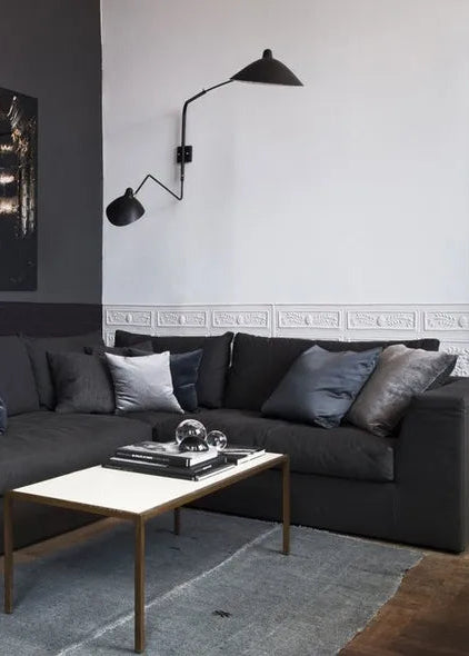 Big Wall Lamp w/2 Rotating Arms, 1 Straight, 1 Curved af Serge Mouille - 2 - Jacobsen Plus