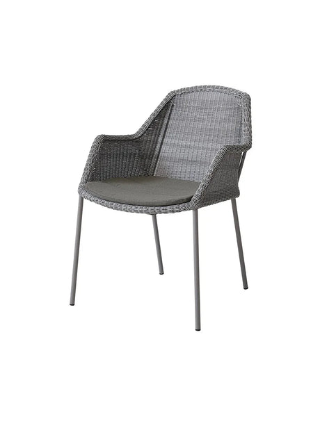 Breeze Havestol m. Armlæn, stabelbar fra Cane-line - Light grey / Taupe, Cane-line Natté - Jacobsen Plus