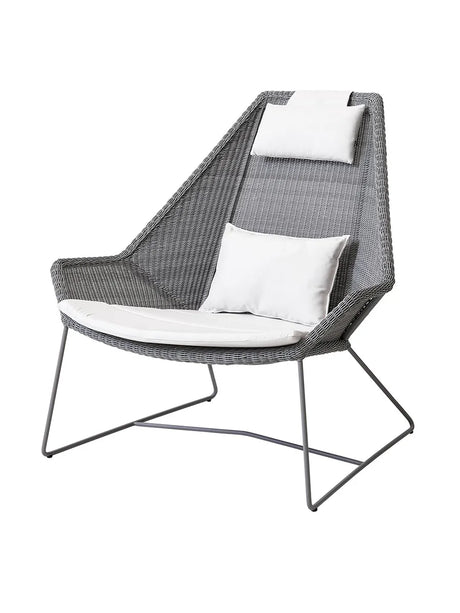 Breeze Highback Stol fra Cane-line - Light grey / White, Cane-line Natté - Jacobsen Plus