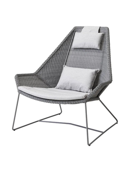 Breeze Highback Stol fra Cane-line - Light grey / Light grey, Cane-line Natté - Jacobsen Plus