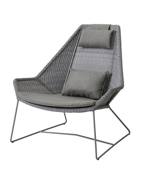 Breeze Highback Stol fra Cane-line - Light grey / Taupe, Cane-line Natté - Jacobsen Plus