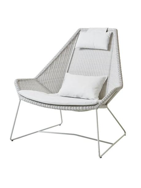 Breeze Highback Stol fra Cane-line - White grey / White, Cane-line Natté - Jacobsen Plus