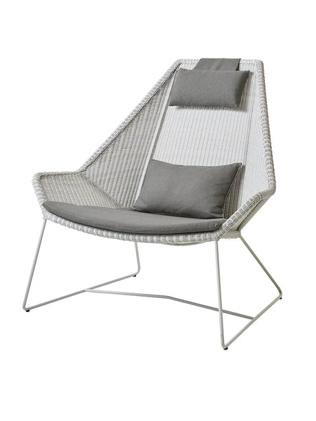 Breeze Highback Stol fra Cane-line - White grey / Taupe, Cane-line Natté - Jacobsen Plus