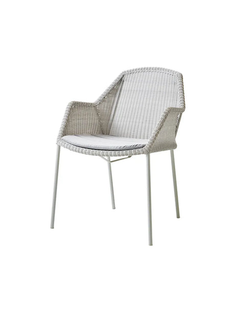 Breeze Havestol m. Armlæn, stabelbar fra Cane-line - White grey / Light grey, Cane-line Natté - Jacobsen Plus
