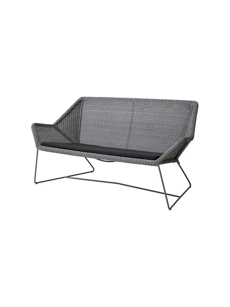 Breeze 2-pers. Loungesofa fra Cane-line - Light grey / Black, Cane-line Natté - Jacobsen Plus