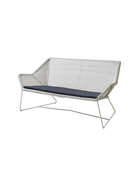 Breeze 2-pers. Loungesofa fra Cane-line - White grey / Black, Cane-line Natté - Jacobsen Plus