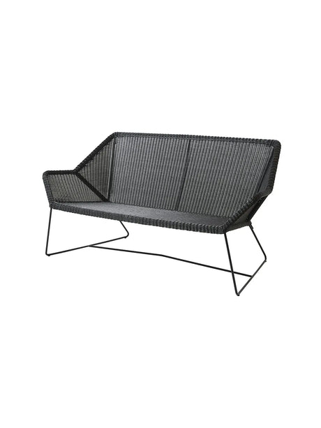Breeze 2-pers. Loungesofa fra Cane-line - Black / Ingen hynde - Jacobsen Plus