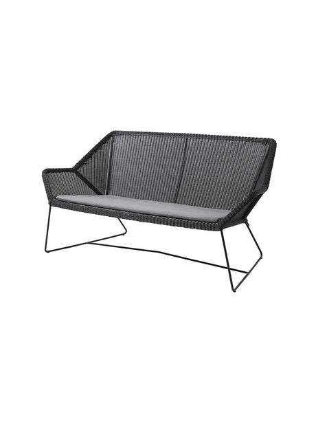 Breeze 2-pers. Loungesofa fra Cane-line - Black / Grey, Cane-line Natté - Jacobsen Plus
