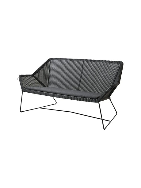 Breeze 2-pers. Loungesofa fra Cane-line - Black / Black, Cane-line Natté - Jacobsen Plus