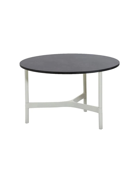 Twist Sofabord, medium fra Cane-line - White / Dark grey (kompaktlaminat) - Jacobsen Plus
